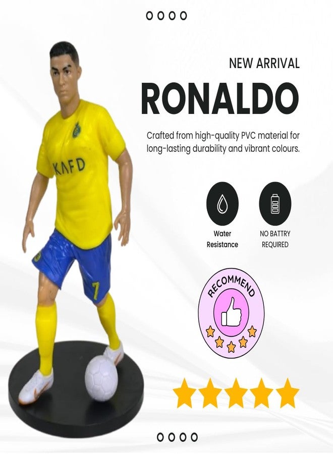 Iconic Keychains سلسلة مفاتيح مميزة لكريستيانو رونالدو، لاعب منتخب البرتغال، إصدار خاص لهواة الجمع، مجسم/لعبة حركة، بحجم 7 بوصات - Image 5